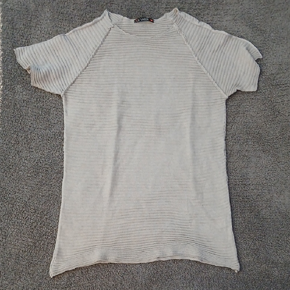 Men's Short Sleeve Beige Shirt